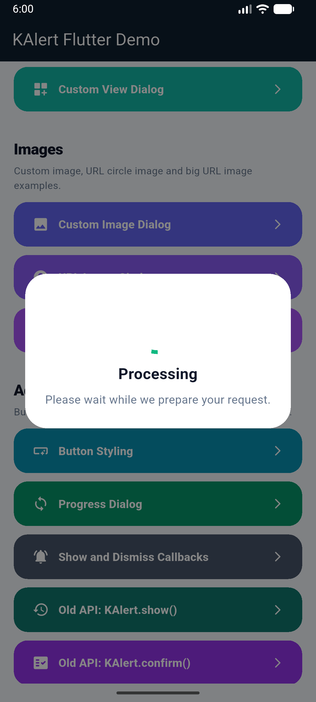 KAlertFlutter Progress Dialog